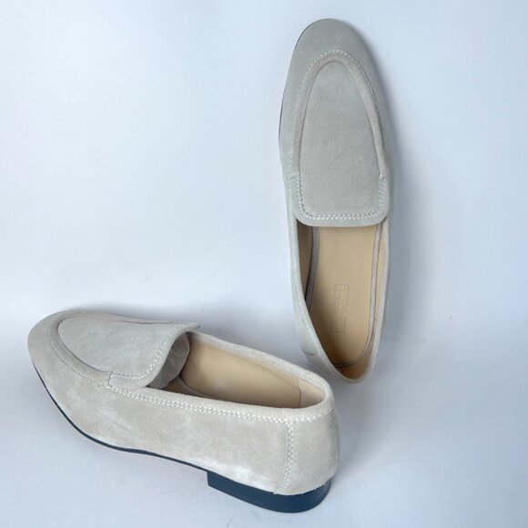 Le Monde Beryl Lo Boy Loafers Suede Stone Slip-On Womens Shoes Size IT38 US8 - Picture 4 of 10
